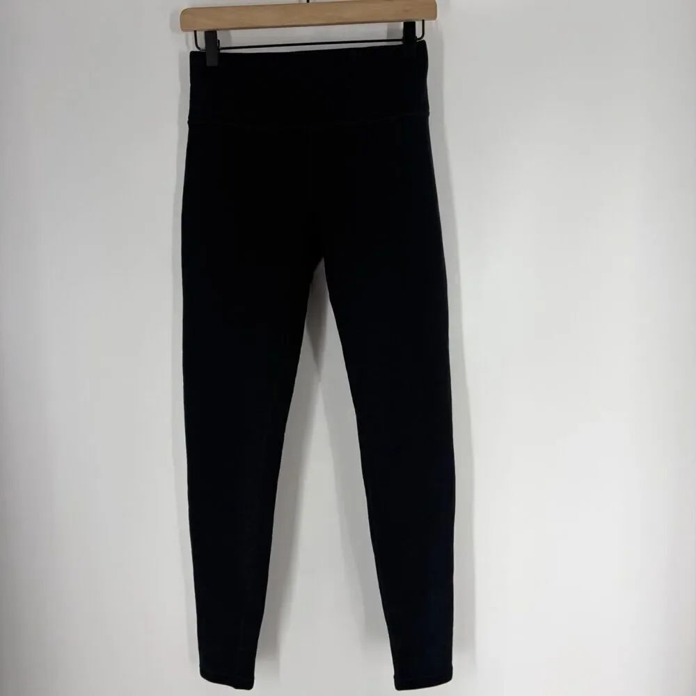 Athleta Altitude Stash Tight Size XS Black Polartec Powerstretch Fleece Lined